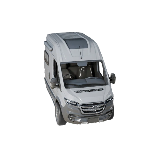 Camping-car haute poly modèle 3D pour rendus de studio - PBR