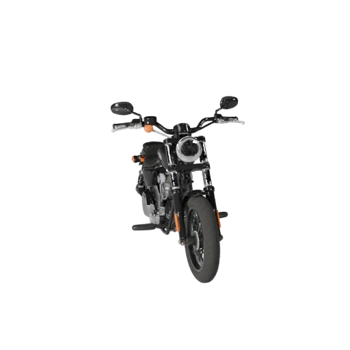 Harley-inspirierte Cruiser-Motorrad 3D-Modell für Blender &