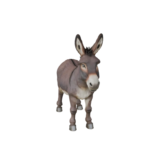 Burro Realista 3D Model - Activo PBR Rigged para Juegos | PBR