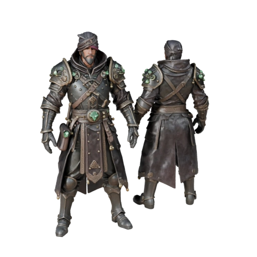 Modelo Realista de Personaje Pirata Blindado - Articulado