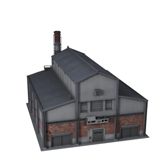 Kraftwerk 3D-Modell für Unreal - Echtzeit-Asset für UE-Szenen