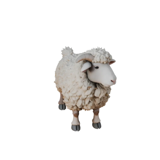 Schaf 3D Modell für Blender - PBR Asset mit Texturen | Lizenzfrei