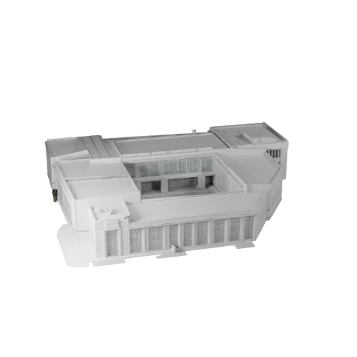 Pavilhão Público Imprimível STL Modelo 3D - Asset de Escala