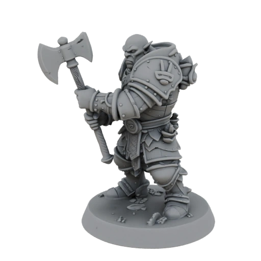 Miniatura STL de Orco Pirata de Fantasía
