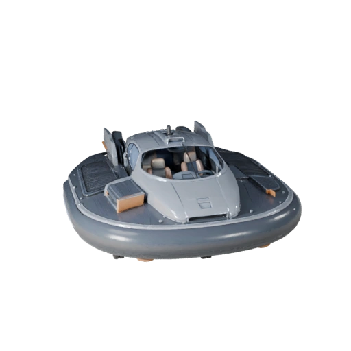 Modello 3D Hovercraft per Blender - Asset Pronto per il Rendering