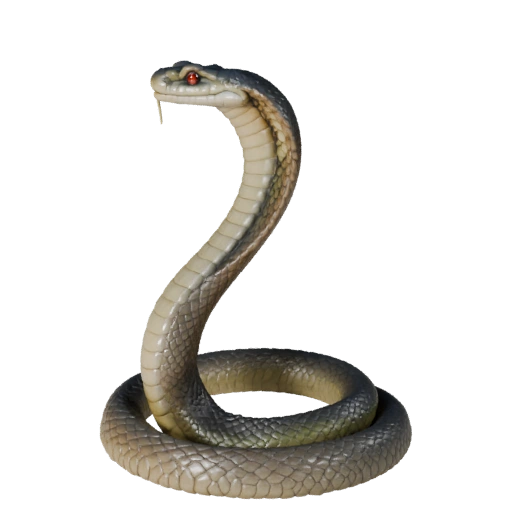 Modelo 3D Rey Cobra para Blender - Activo PBR con Texturas | PBR