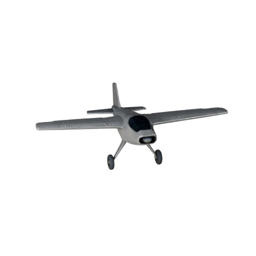 Spielbereit starres Flächenflugzeug 3D-Modell für Echtzeitnutzung