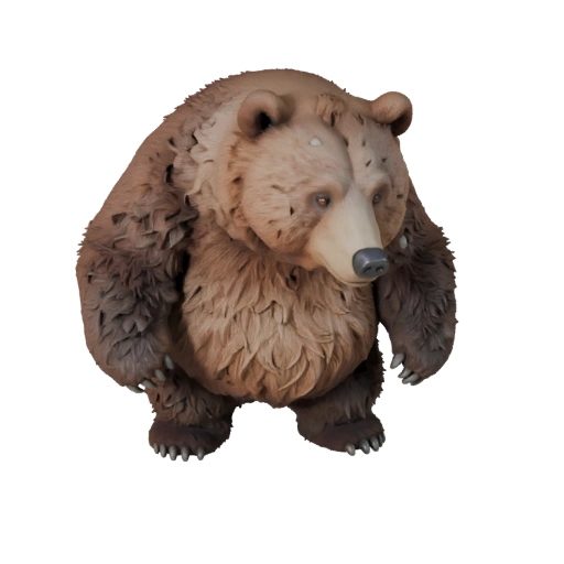 Modelo 3D de Oso Grizzly Caricaturizado - Asset Estilizado para Animación