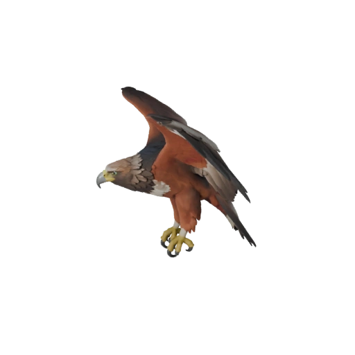 Águila Harpía Realista Modelo 3D - Activo PBR Rigged para Juegos