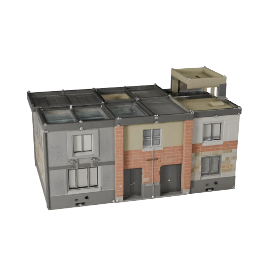Modèle 3D de Kit de Toiture Modulaire Stylisé - Asset de Jeu