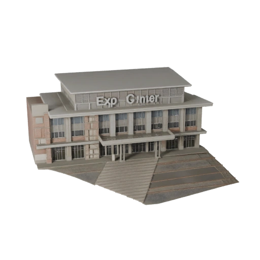 Modello 3D Centro Espositivo - Asset Archviz Realistico per Architettura