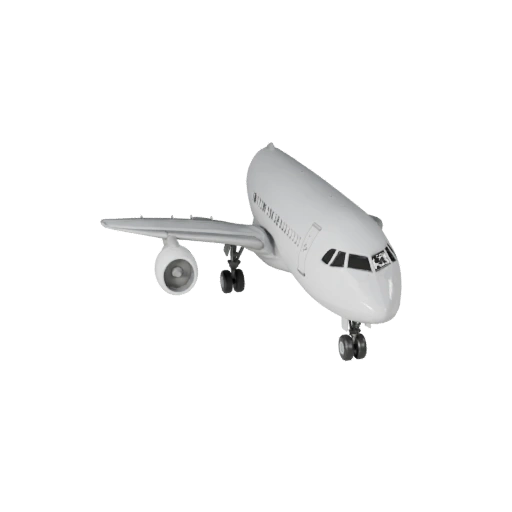 Hohe Poly Verkehrsflugzeug 3D-Modell für Studio-Renderings
