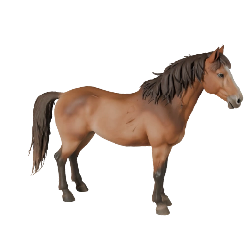 Realistisches Pferd 3D-Modell - Rigged PBR Asset für Spiele | Lizenzfrei