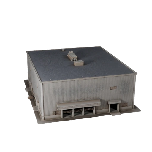 Druckbares Rechenzentrumsgebäude STL 3D-Modell - Maßstabsgetreues Asset