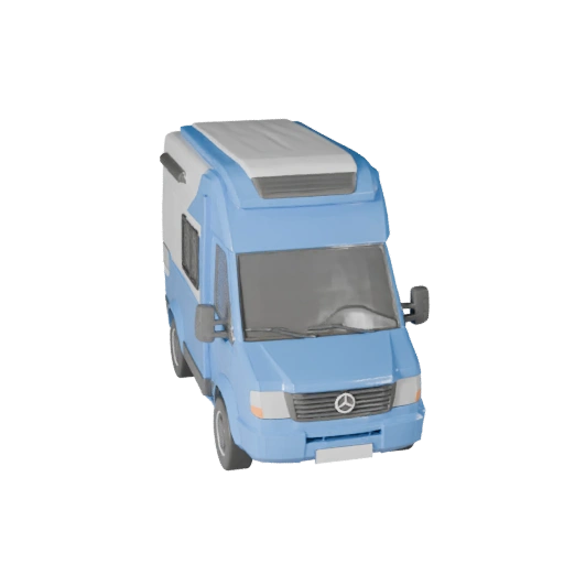 Camping-car Haute Poly pour Rendu Studio - PBR (Legacy)