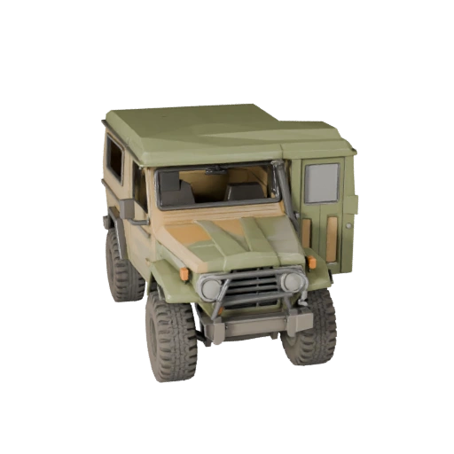 Modelo 3D STL Imprimible de SUV Todoterreno Vintage - Exhibición