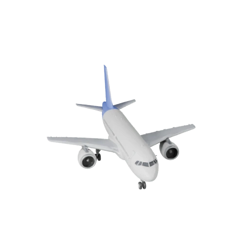 Airbus-inspirierter Passagierjet 3D-Modell für Blender